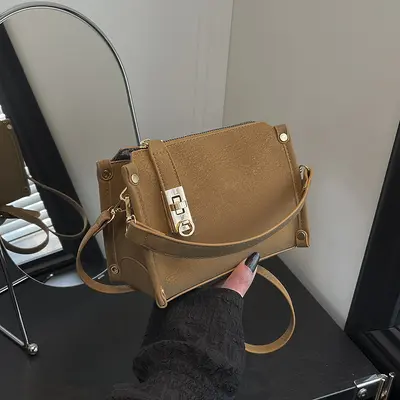 Retro Women's Single-Shoulder Crossbody Bag, Small Square Style - 8