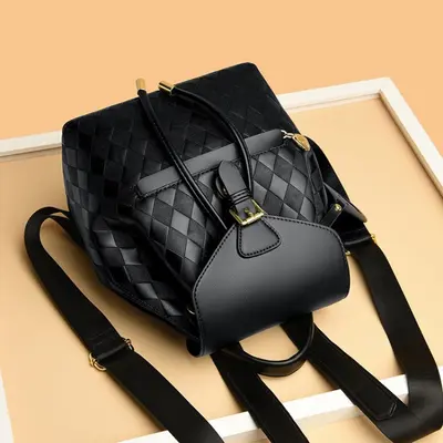 Women's Lightweight Retro Backpack, Multifunctional School and Travel Bag - 5