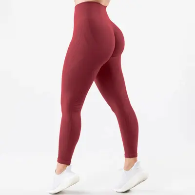Women's Seamless Jacquard Yoga Leggings, Ultra-Soft, Lifting - 9