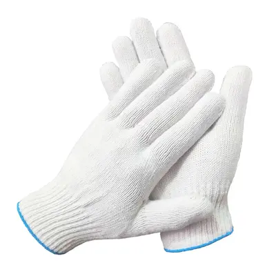 Thickened Work Protection Gloves, Wear-Resistant, Non-Slip White Cotton