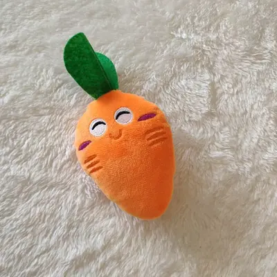 Plush Squeaky Fruit Series Pet Toy for Dogs and Cats, Chew-Resistant - 9