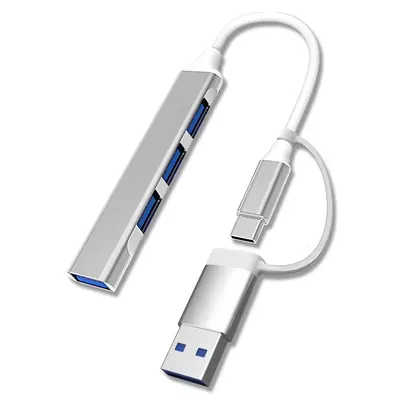 2-in-1 USB 3.0 Connection Station Hub Multifunctional Splitter Custom Logo Quad Type-C Docking Station - 11