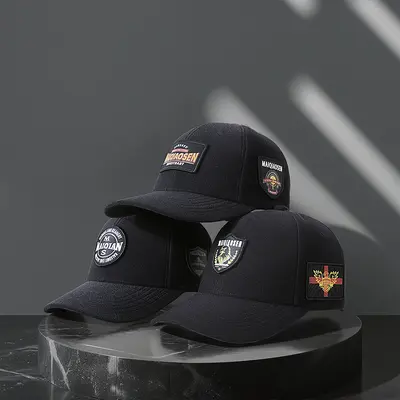 Spring Sun Protection Baseball Cap with Magic Tape Self-Adhesive Duck Billed Cap Advertising Cap Competition Team Event Promotional DIY Cap