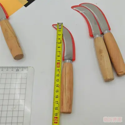 Curved Banana Knife with Wooden Handle
