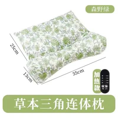 加热荞麦三角枕护颈椎枕家用成人腰靠枕多功能可拆洗花草枕荞麦枕 - 8