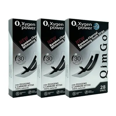 Activated Charcoal Teeth Whitening Strips, Removes Yellow Stains