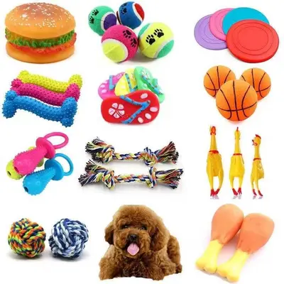 Rope Knot Dog Toy with TPR Rubber, Chew-Resistant for Teddy and Puppies - 4
