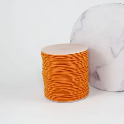 Renkli Yuvarlak Elastik Lastik İp 1,0 mm, DIY Saç Aksesuarı Malzemesi - 12