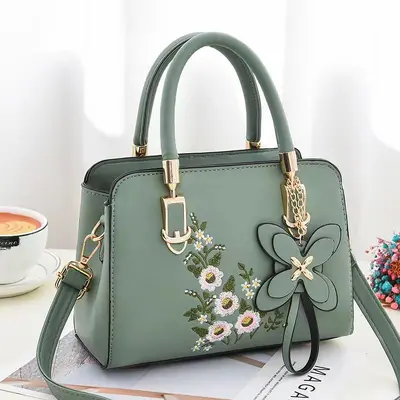 Damen-Schultertasche im chinesischen Stil mit Blumenmuster