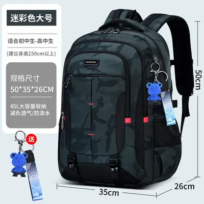 Schulrucksack 2026 für Mittelschüler, Schüler der Sekundarstufe, Schüler der Oberstufe, Rucksack mit extra großem Fassungsvermögen, gewichtsreduzierende Schultasche mit Wirbelsäulenschutz für Jungen - 8