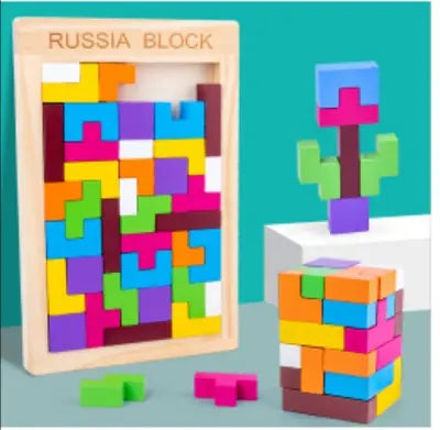 3D Tetris Large Building Blocks Logic Training Puzzle Toy for Kids - 7