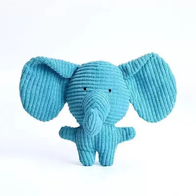 Squeaky Plush Elephant Dog Toy, Chew-Resistant, with Crinkle Paper - 6