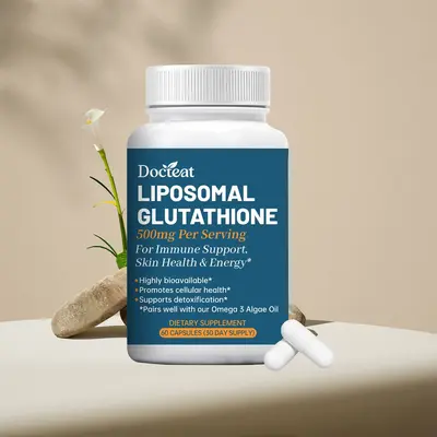 DOCTEAT Glutathion-Kapseln Ausgewogene Ernährung Unterstützung des Immunsystems Atemwegsunterstützung Hautgesundheit Nahrungsergänzungsmittel