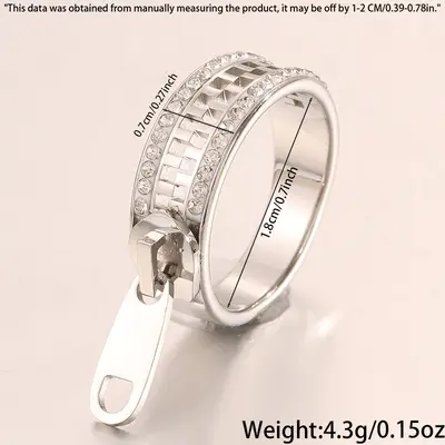 Edelstahl-Armband Ring Damen 18K Gold - 10