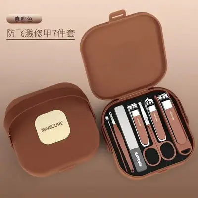 Nail clipper set with anti-splash, portable case - 9