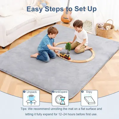 Thick Foam Baby Crawling Mat, Non-Slip Playpen Play Mat for Children