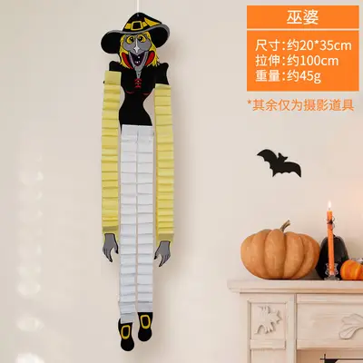 Halloween Door Hanging Decoration with Skull and Ghost Bride Motifs - 12