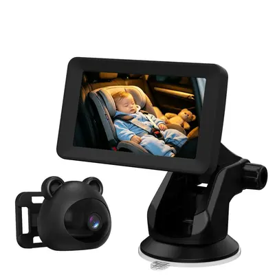5-Zoll kabelloses Auto-Babyphone, 720P HD-Nachtsicht, für Rücksitz