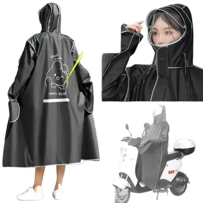 Starkregen-Poncho Herren Damen Elektrofahrzeug Ganzkörper - 4