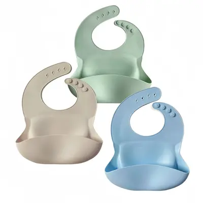 Silicone Baby Feeding Bib Food Grade 3D Portable