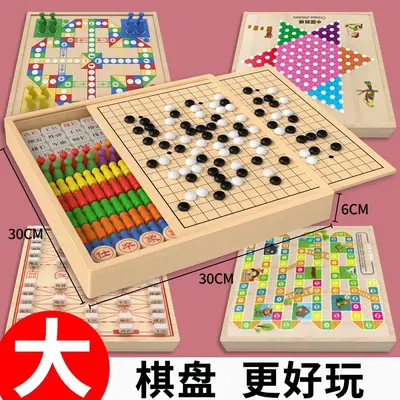 Kinder-Brettspielset: Flugschach, Gomoku und Dame - 4