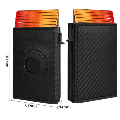 Kart cüzdanı, RFID korumalı, AirTag uyumlu, çok kartlı - 7
