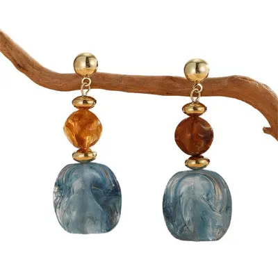Transparent Acrylic Pendant Earrings, French Style, Trendy Design