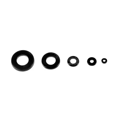 Nylon Washer M2-20 Plastic Gasket Insulation Spacer, Black and White - 6