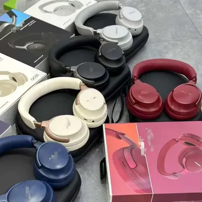 QC55 Bluetooth Over-Ear Headphones, Foldable with Leather Pouch