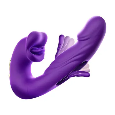 Rechargeable U-Shaped 3-in-1 Vibrator with Strong Vibration and Suction - 6