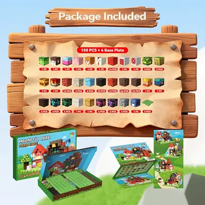 Magnetic Building Block Set, Children's Educational Magnetic Cube Toy - 7