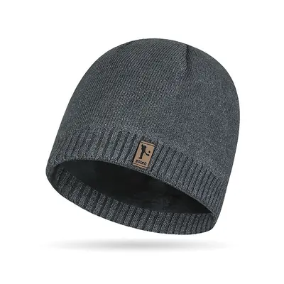 Korean-Style Knitted Wool Beanie, Fleece-Lined Winter Hat - 8