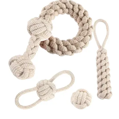 Durable Rope Knot Chew Toy for Golden Retriever - 5