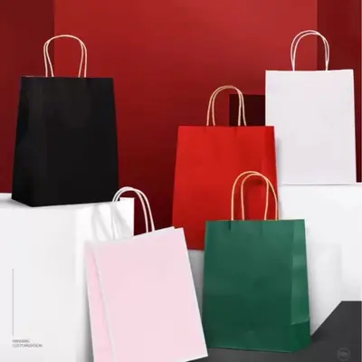 Kraft Kağıt Hediye Çantası, Giyim Mağazası Alışveriş Torbası