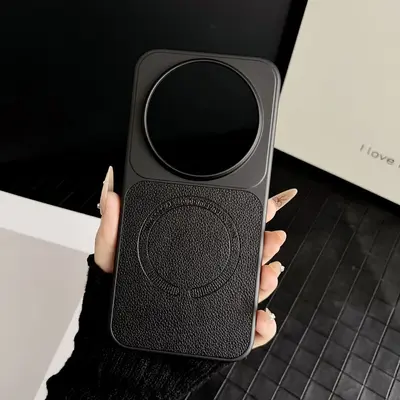Xiaomi 17 Ultra lychee texture magnetic case, compatible with Redmi K100 Pro, hard PC cove - 8