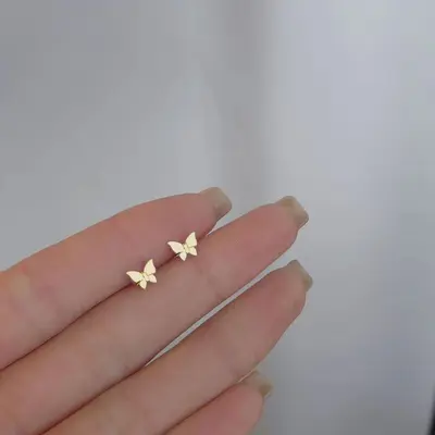 925 silver earrings, simple design, girls - 7