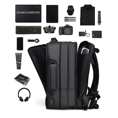 Men's Business Commuter Backpack, Large Capacity, Laptop Compartment, Waterproof - 5
