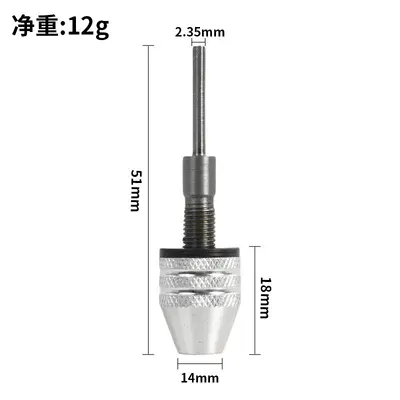 0.3-6.5mm Quick-Change Three-Jaw Drill Chuck, Hex Shank - 8