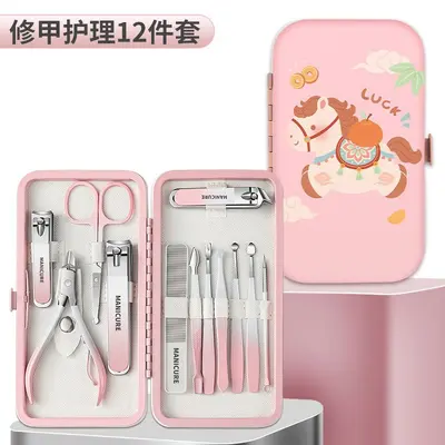 Manicure ve pedicure tırnak bakım seti, tam araç seti - 7