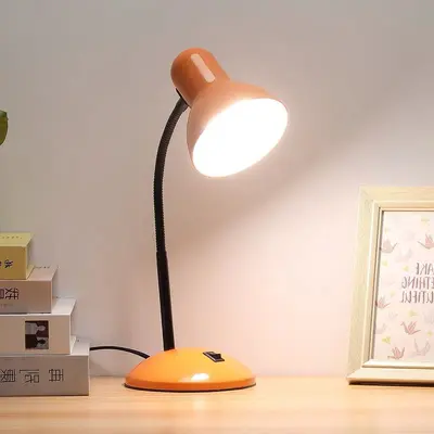 Metal Table Lamp with E27 Socket and Push Button Switch
