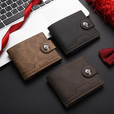 Cüzdan erkek kısa ince sınır ötesi dış ticaret büyük kapasiteli çoklu kart yuvası cüzdan moda kişiselleştirilmiş yumuşak deri erkek cüzdanı