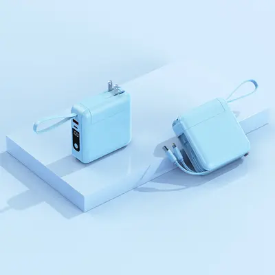 Powerbank mit AC-Stecker, kabelgebunden, große Kapazität 20000 mAh mit Super-Schnellladung 22.5W zertifizierte mobile Stromversorgung. - 9