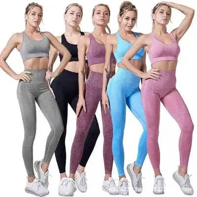 Kadın Fitness Yoga Takımı, Dokuz Dakika Tayt, Sutyenli Yelek, Şoka Dayanıklı İki Parça Set