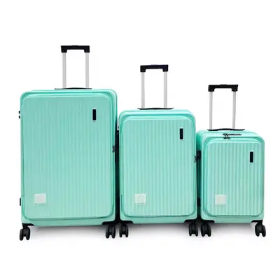 Hochwertiger Hartschalenkoffer mit Frontöffnung und Reißverschluss, praktischer Trolley für Reisen, Paarkoffer, maßgeschneidert, beliebtes Studentenmodell für Damen - 9