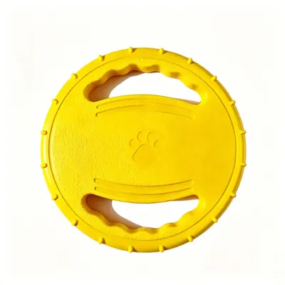 EVA Floating Dog Frisbee, Durable Tug Ring with Rope, Chew Toy - 12