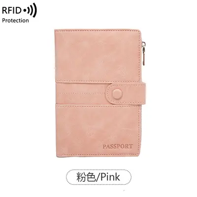Sınır Ötesi Cilt Duyarlı Hırsızlık Önleyici RFID Pasaport Çantası Fermuar Toka Pasaport Kılıfı Kimlik Belgesi Dosyası Çok Fonksiyonlu Seyahat Pasaport Paketi - 8