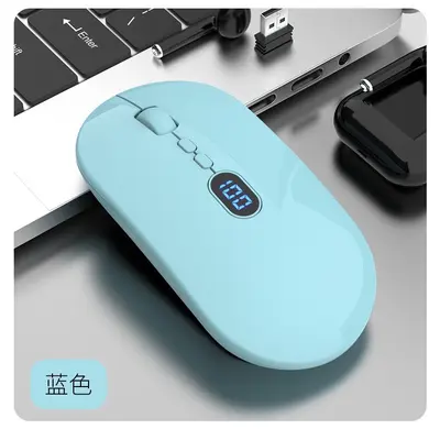 Sınır ötesi yeni kablosuz Bluetooth mouse, şarj edilebilir, sessiz, güç göstergeli, kızlar, iş, bilgisayar ve ofis kullanımı için uygun. - 11