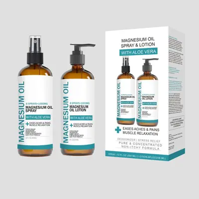 Magnesium Cream Set with Magnesium Oil Spray for Sports Body Care - 6