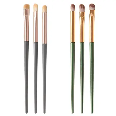 3-Piece Eye Shadow Brush Set Soft Hair Makeup Brush Kit Beginner's Single Makeup Tool Blending Brush