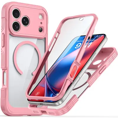 Transparent Magnetic Shockproof Case for iPhone 17 Pro Max and 18 Pro Max - 9